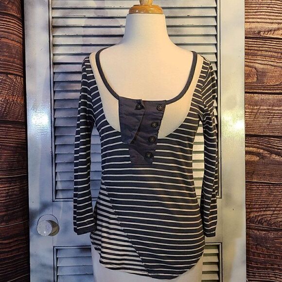 Anthro Pilcro Letterpress Sm Striped Top - Picture 8 of 12
